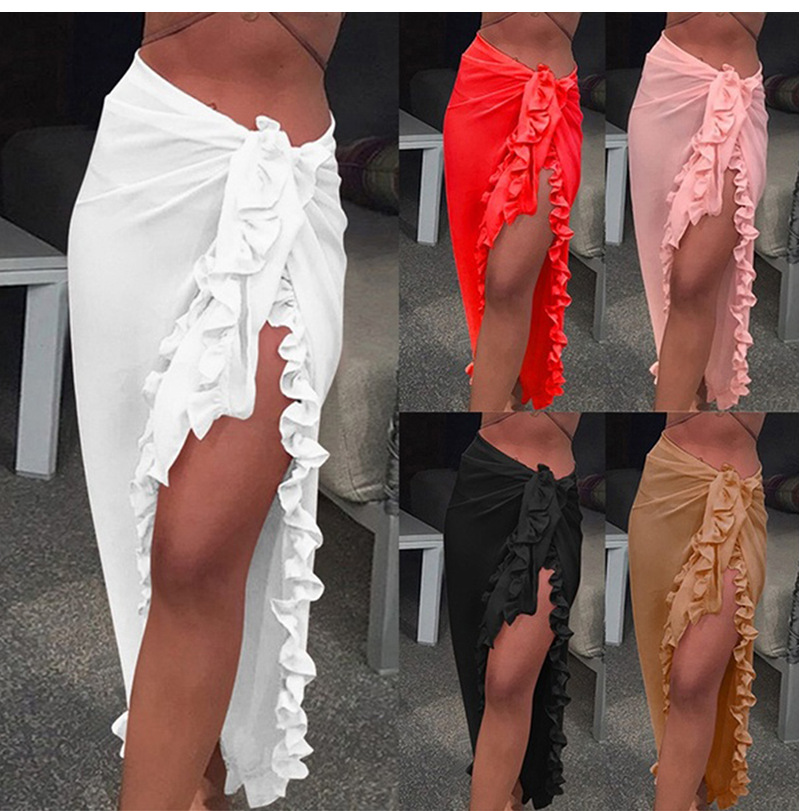 Cover Up Kaftan - Pareo con volantes en 5 colores