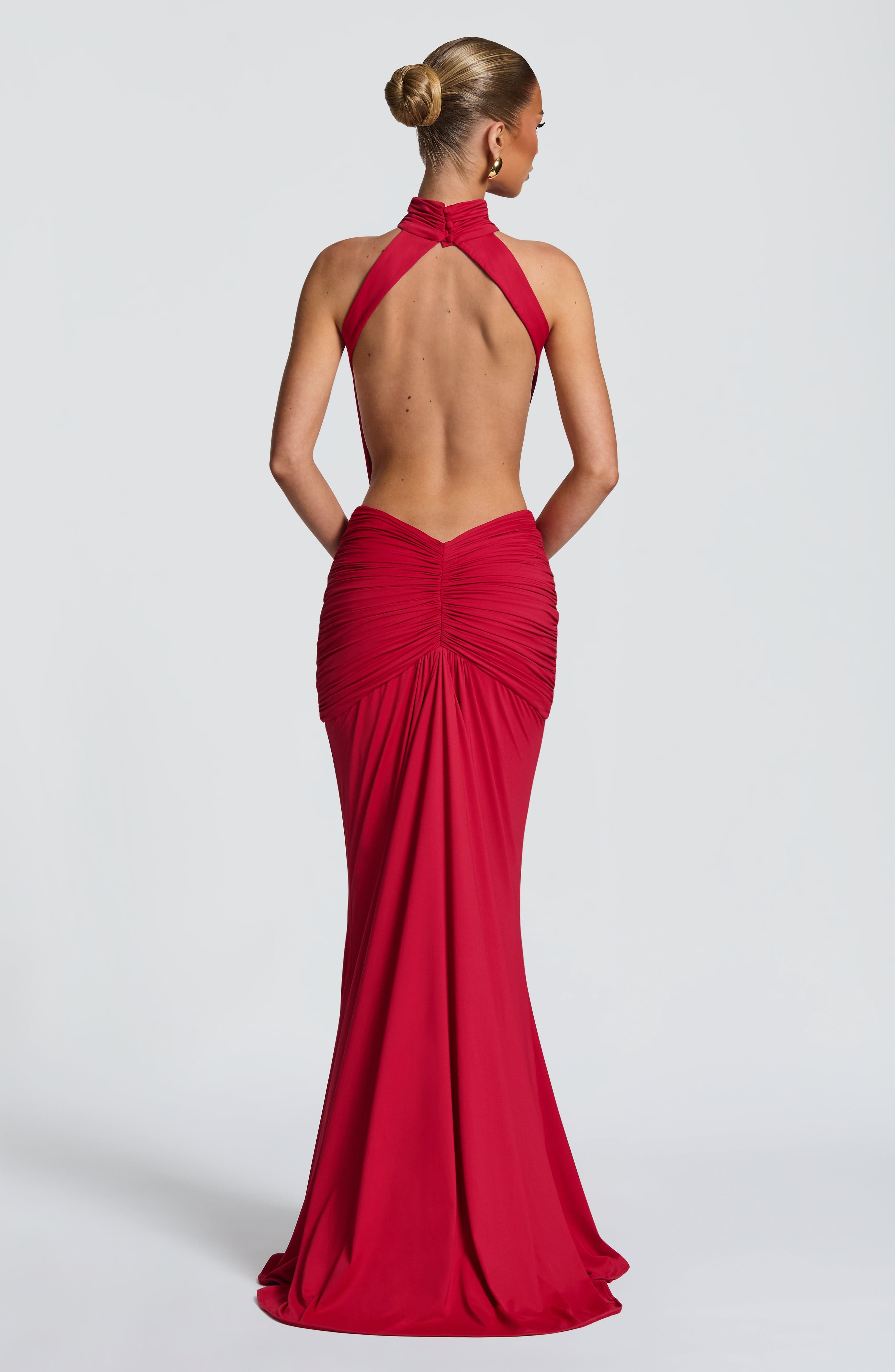 Maxi Dress Halter - Vestido largo maxi halter con cuello