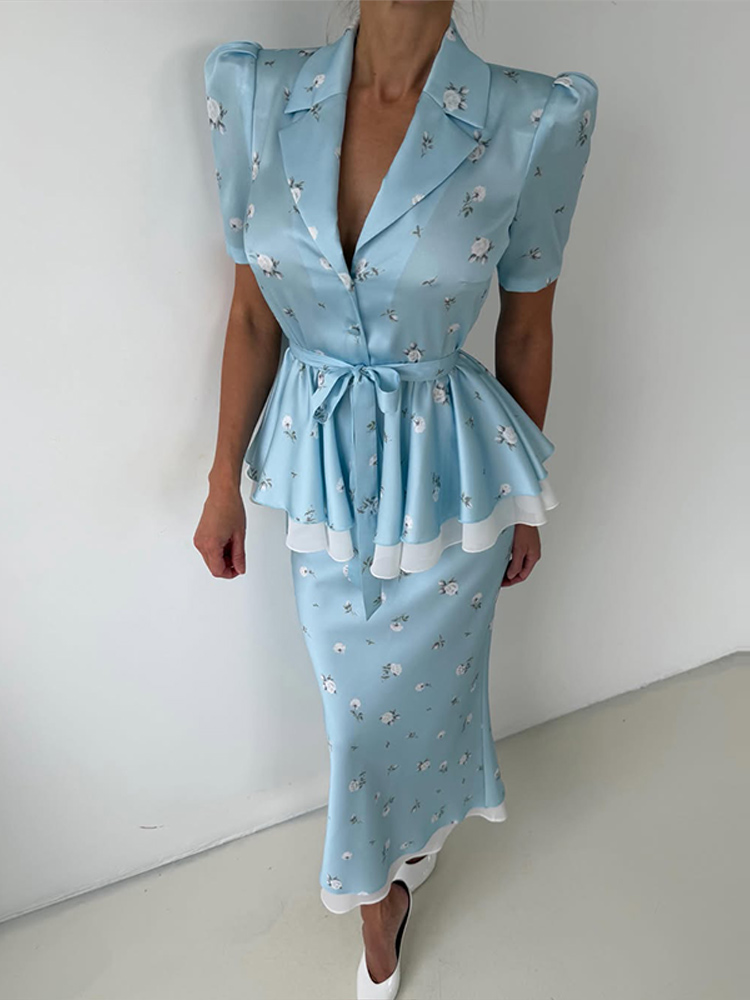 Conjunto de Blazer y Falda Flo - Romper Floral Print reseña y precio