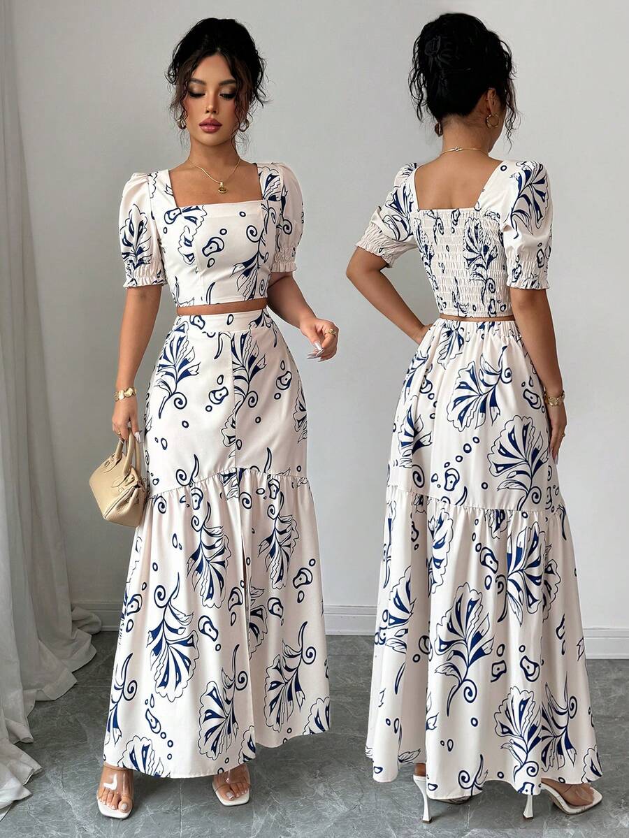 Conjunto de Dos Piezas para Mu - Romper Floral Print reseña y precio