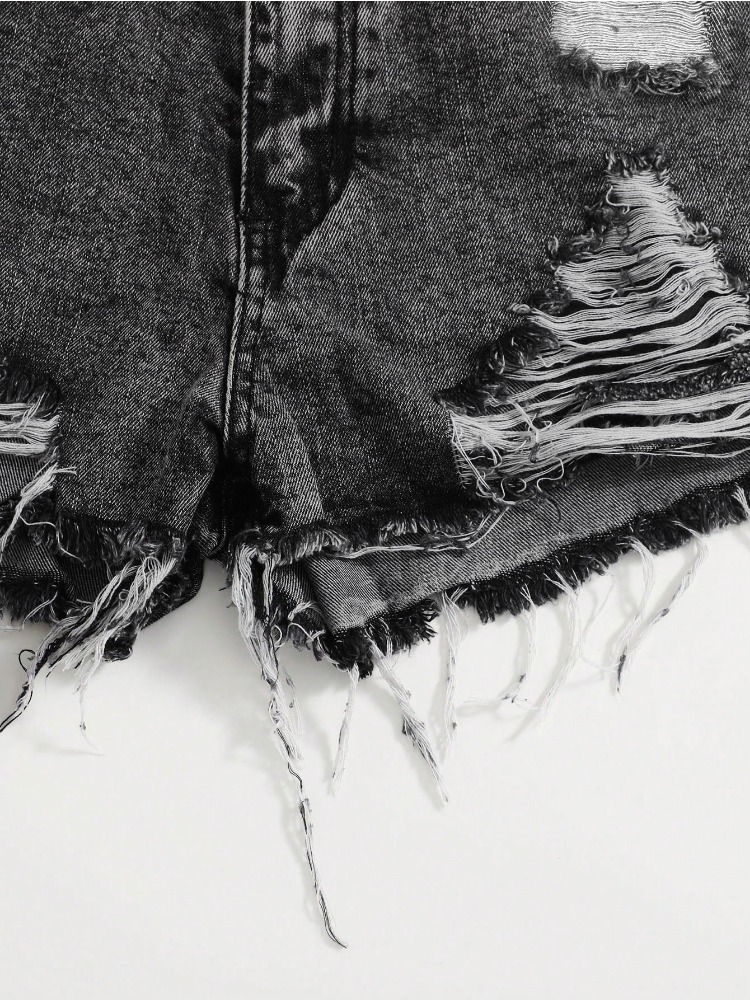 Nuevos shorts vaqueros vintage - Shorts Denim Frayed reseña y precio