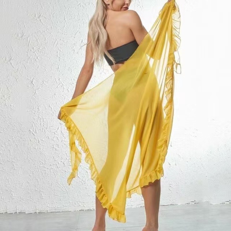 Pareo con volantes en 5 colore - Cover Up Kaftan reseña y precio