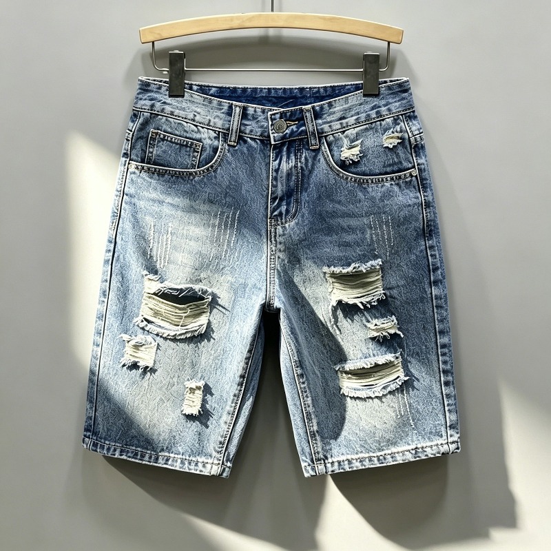 Pantalones Cortos de Mezclilla - Shorts Denim Frayed reseña y precio