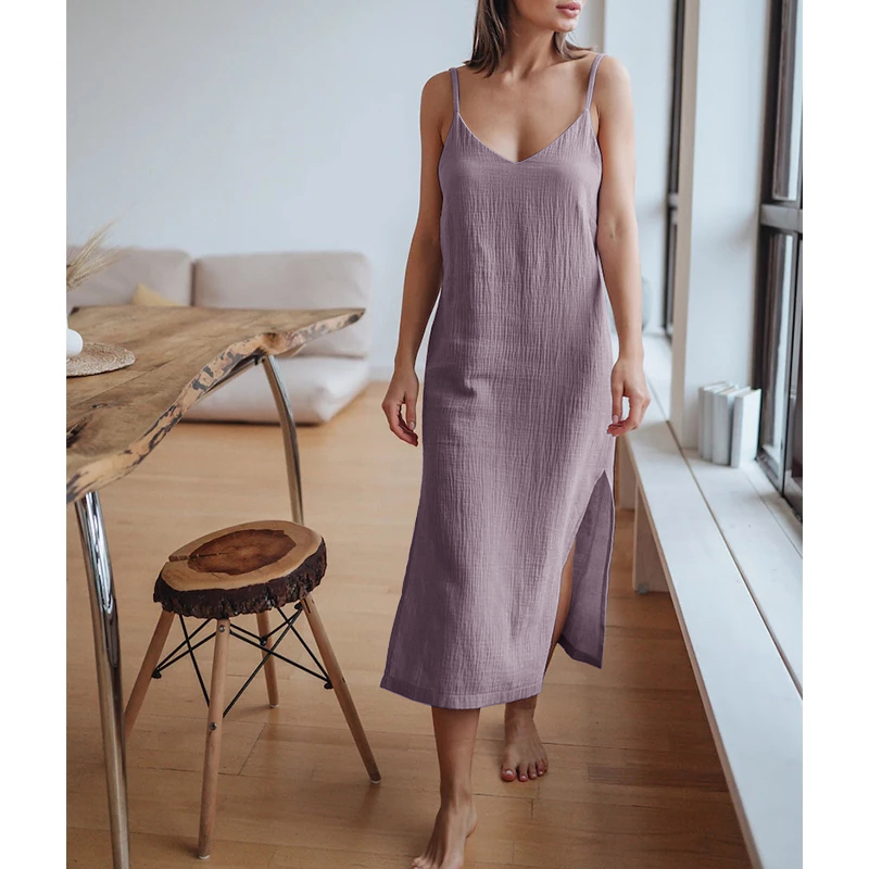 Vestido largo de muselina para - Linen Dress Wrap reseña y precio
