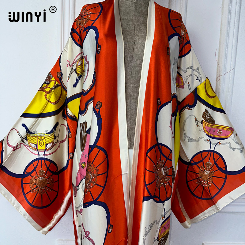 WINYI-Kimono con estampado boh - Cover Up Kaftan reseña y precio