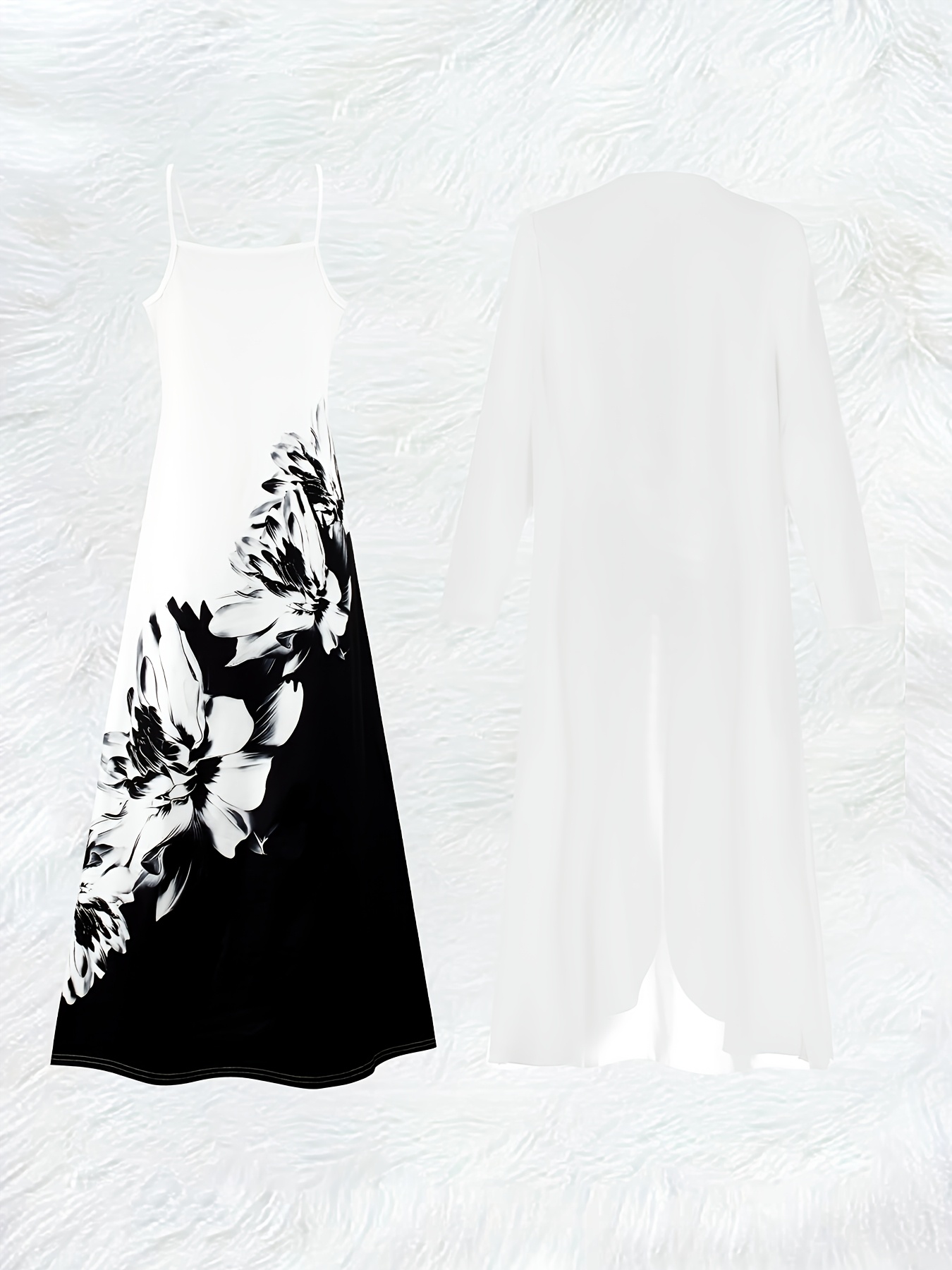 Conjunto de Vestido Casual con - Romper Floral Print reseña y precio