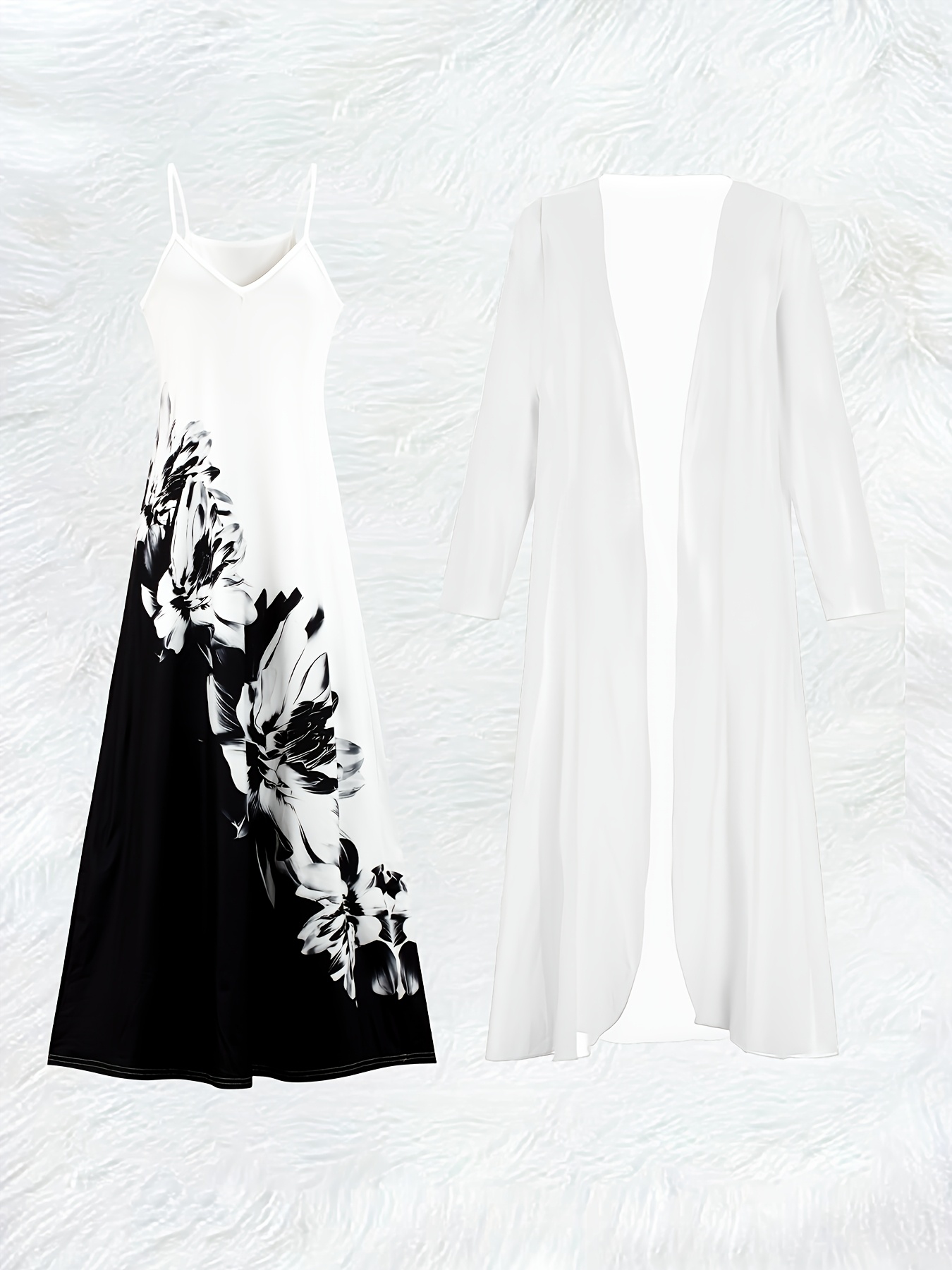 Conjunto de Vestido Casual con - Romper Floral Print reseña y precio