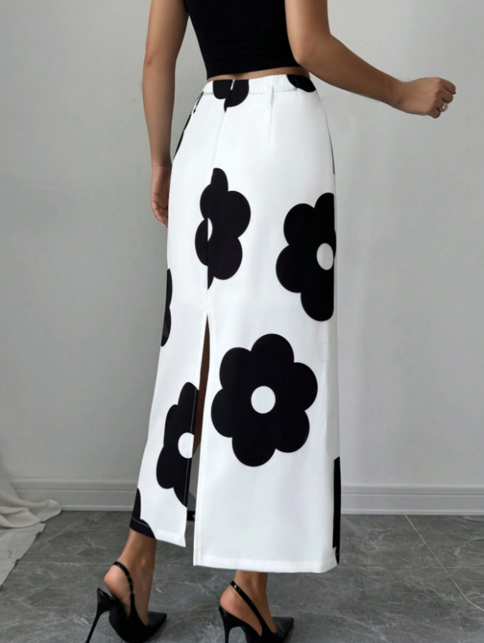 Conjunto de 2 Piezas para Muje - Midi Skirt Floral reseña y precio