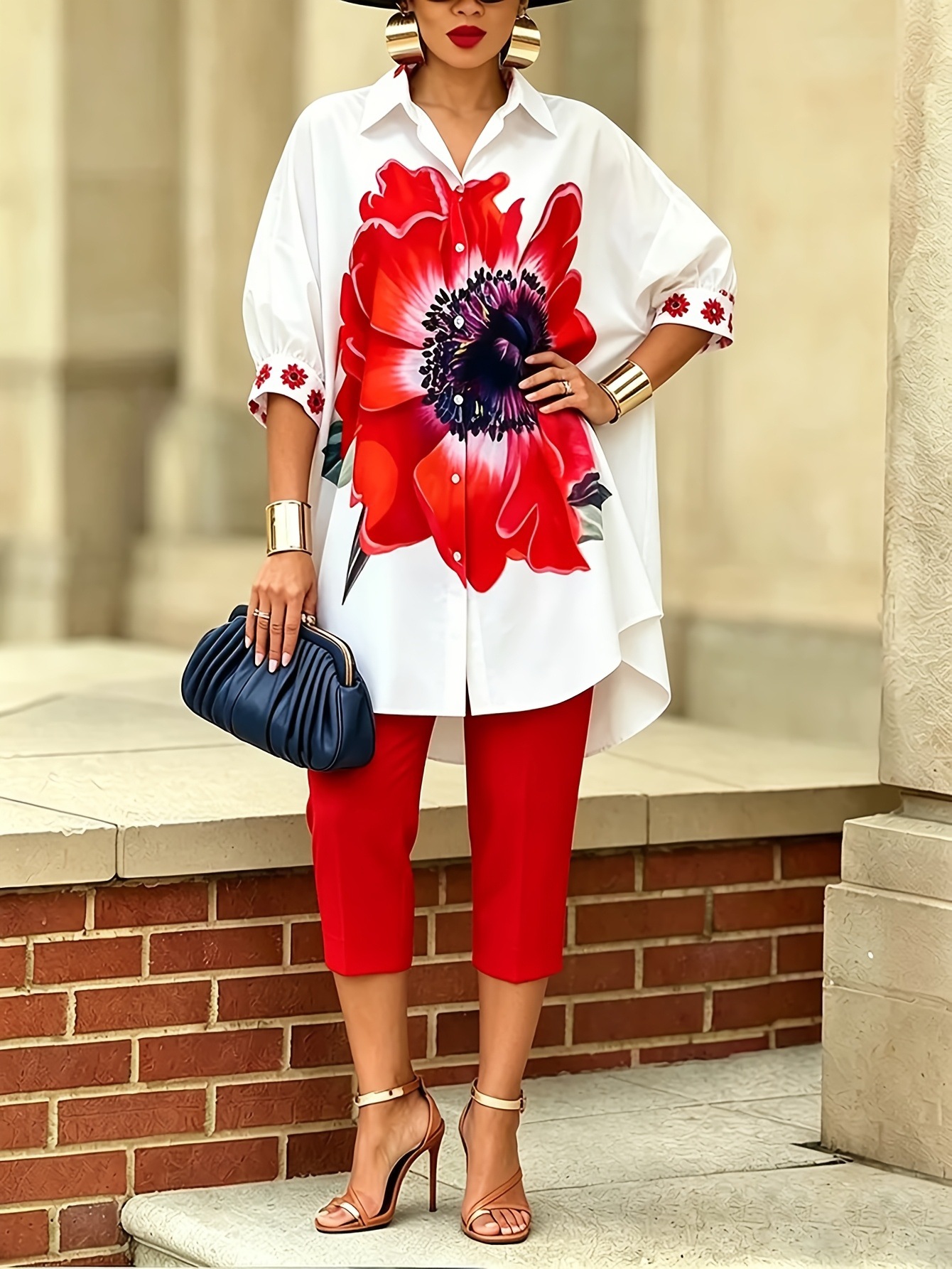 Conjunto de 2 Piezas con Estam - Romper Floral Print reseña y precio