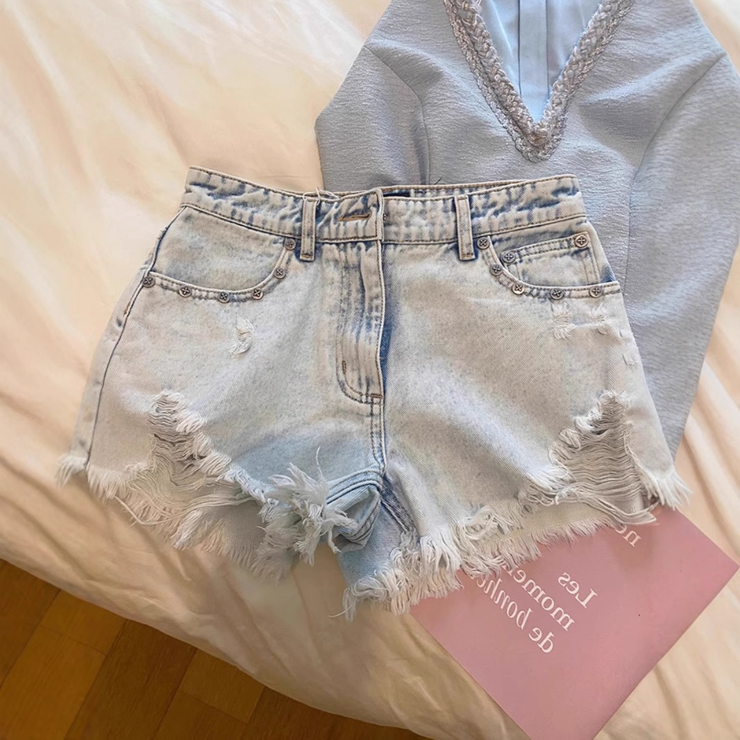 Shorts de mezclilla vintage la - Shorts Denim Frayed reseña y precio